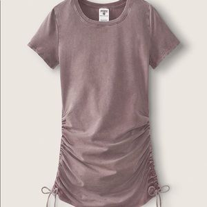 Victoria’s Secret pink ruched side short sleeve dress